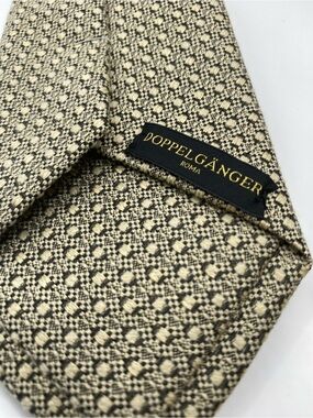 Doppelgänger Roma Beige & Black Woven Tie